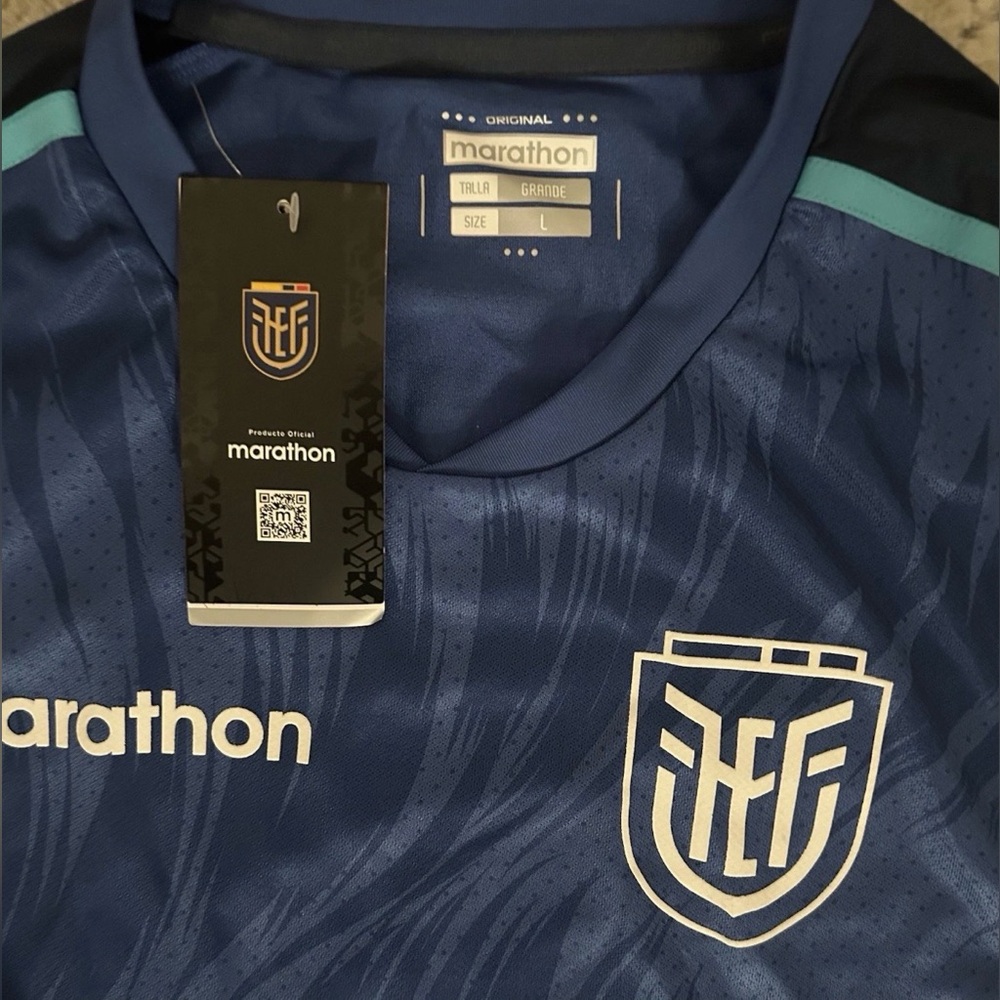 Marathon Authentic Ecuador Team Training Sleeveless Soccer Jersey Men’s Sz: L - Picture 3 of 5